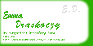 emma draskoczy business card