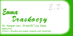 emma draskoczy business card